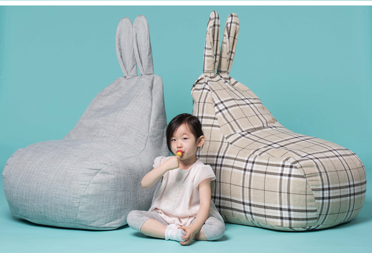 雅痞风兔子懒人沙发 唯美好看凯发k8网站创意办公家具日式(图2)